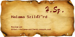 Halama Szilárd névjegykártya