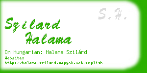 szilard halama business card